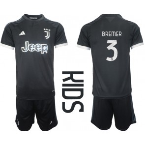 Juventus Gleison Bremer #3 Rezervni Dres za Dječji 2023-24 Kratak Rukavima (+ kratke hlače)